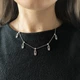 Серебряное колье с фианитами, вес изделия 5,22 гр (2207900) - изображение 7