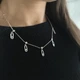 Серебряное колье с фианитами, вес изделия 5,22 гр (2207900) - изображение 8