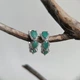 Серебряные серьги с натуральным изумрудом 2.864ct (2206279) - изображение 2