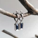 Серебряные серьги с сапфиром nano 3.65ct (2206002) - изображение 3