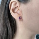 Серебряные серьги с натуральным рубином 2.146ct, фианитами (2205180) - изображение 6