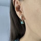Серебряные серьги с натуральным изумрудом 1.13ct (2206248) - изображение 7