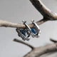 Срібні сережки з сапфіром 9.87ct (2205982) - зображення 3