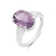 Срібна каблучка з натуральним аметистом 5.397ct, вага виробу 4,19 гр (2189299) - зображення 1