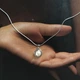 Серебряная подвеска с жемчугом (2209102) - изображение 5