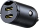 Автомобільний зарядний пристрій Зарядка в авто Baseus Tiny Star Mini Car Charger 2Type-C, 30W/3A, PD/QC (C00035001121-03) Black - изображение 2