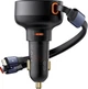 Автомобільний зарядний пристрій Зарядка в авто Baseus Enjoyment Pro Retractable 60W Type-C з висувними кабелями Type-C/Lightning 0.70м (C00057802111-00) Black - зображення 1