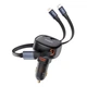 Автомобільний зарядний пристрій Зарядка в авто Baseus Enjoyment Pro Retractable 60W USB з висувними кабелями Type-C/Lightning 0.70м (C00057802111-02) Black - зображення 5