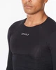 Чоловічий компресійний лонгслів 2XU CORE COMPRESSION Mens Black/Silver, розмір М ( арт. МА6398а) - изображение 5