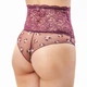 Труси-бразиліана жіночі високі з сіточки та мережива Felisiya Lingerie Сливове вино 280-076св S - зображення 2