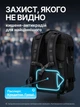 Рюкзак для ручної поклажі ноутбука дорожній для подорожей міський бізнес сумка з USB розширюваний на блискавці 24 л 45x30x18 см у літак антивор з відділеннями та кишенями місткий для роботи й офісу чоловічий жіночий водонепроникний унісекс чорний - зображення 9