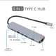 Хаб адаптер док-станция USB-C 8 в 1 Type-C HDMI RJ45 Ethernet 4K HDMI 100 Вт PD 2 порта USB 3.0 порт зарядки быстрая зарядка - изображение 3