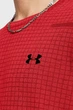 Чоловіча червона картата футболка UA Seamless Grid SS Under Armour SM 1376921-814 - изображение 3