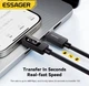 Кабель для быстрой зарядки 100W Essager Charging Cable PD (20В/5А) E-Marker LED-дисплей одновременно отображает напряжение(В), силу тока(А) и текущую мощность (Вт) кабель Type-C-Type-C 1м EXCTT1-ZX0A-Z Black - изображение 7