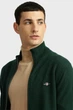 Чоловічий зелений вовняний кардиган EXTRAFINE LAMBSWOOL ZIP Gant S 8050275 - изображение 4