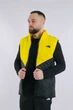 Демисезонный мужской комплект Khard 3в1 жилетка на силиконе штаны и барсетка спортивный повседневный чёрный с жёлтым/S - изображение 2