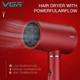 Фен VGR V-431 1600–1800 Вт професійний, компактний фен для волосся з холодним обдуванням, фен для сушіння та укладки з концентратором червоний - изображение 3