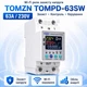Розумний Wi-Fi автоматичний вимикач TOMZN TOMPD-63SW з мониторингом напруги струму енергоспоживання потужності, реле напруги та струму, таймер, Tuya або SmartLife - зображення 1