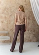 Женская футболка вязаная ART KNIT бежевая, L 040585 - изображение 5