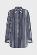 Жіноча темно-синя сорочка у смужку REL STRIPED Gant 38 4300285 - изображение 7