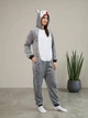 Пижама кигуруми My Kigu Женская Хаски с языком Серый размер L 165-175 см (106841) - изображение 5