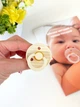 Соска пустушка BIBS Studio Colour Latex Round (кругла) Pin – Ivory / Vanilla, 1й розмір 0-6місяців - зображення 1