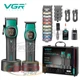 Комплект VGR 2 в 1 V-885 S2 GREEN аккумуляторная машинка для стрижки (clipper) и триммер - изображение 1
