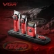 Комплект VGR STEPLERSS PRO 3 IN 1 RED машинка для стрижки (Clipper) триммер электробритва - изображение 2