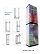 Подставка - Storage Stand DOBE для игр PS5 PS4 Xbox Nintendo Switch на 36 дисков и картриджей - изображение 4