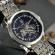 Чоловічий наручний годинник Awarder 043 Де би не був Silver-Black Steel Automatic - изображение 4