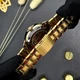 Класичний чоловічий годинник Awarder 022 Gold-Black Mechanic Metall Не Забуду Дім - изображение 5