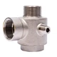Соединитель пятивыводной + обратный клапан 80мм M1”×F1”×F1”×M1/4”×F1/4” Silver 480г AQUATICA (779601) - изображение 7