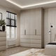 Шкаф распашной комбинированый №10 Light с антресолью 1600x500x2500 Кашемир (GAA1LTK01014000000) - изображение 1