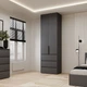 Шафа розпашна №2 Light з антресоллю 800x500x2600 Графіт (GAA2LT12070000000) - зображення 1