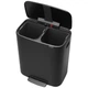 Бак для сміття з педаллю Brabantia Bo Pedal Bin двосекційне 2х30 л чорний 211508 (00800912) - зображення 9
