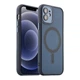 Чехол-накладка Magnetic Matte Camera Lens with Magsafe for iPhone 12 Dark Blue - изображение 7