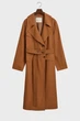 Жіночий бежевий плащ FLUID BELTED COAT Gant L 4751115 - изображение 6