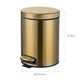 Відро для сміття з педаллю та плавним закриттям Mixxus Ellipse-TC0205 Brushed Gold 5л MI8400 - зображення 2