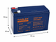 Аккумулятор Rablex RB1207 12V 7Ah, герметичный свинцово-кислотный (AGM), перезаряжаемый, для ИБП, охранных систем и сигнализации - изображение 4
