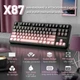 Механічна бездротова (Bluetooth + 2,4G) клавіатура з HOT SWAP Attack SHARK X87, 87 Key, 4000mAh, RGB, Win/Mac OS, УКР/АНГЛ, BlackBerry/Чорно рожева (X87BP) - зображення 9