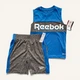 Костюм Reebok спортивний комплект майка + шорти дитячий на хлопчика 146 см (10-11 років) синій, сірий - изображение 1