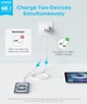 Мережевий зарядний пристрій Anker PowerPort 312 20W USB-C USB-A + Кабель USB-C 1.5 м - White - зображення 3