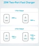 Мережевий зарядний пристрій Anker PowerPort 312 20W USB-C USB-A + Кабель USB-C 1.5 м - White - зображення 7