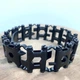 Мужской браслет мультитул RESTEQ Tread Metric-Stainless — стильный металлический браслет 29 в 1, черный цвет - изображение 5