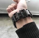 Мужской браслет мультитул RESTEQ Tread Metric-Stainless — стильный металлический браслет 29 в 1, черный цвет - изображение 7