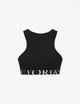 Жіночий бралет Victoria's Secret Cotton Exploded Logo Unlined High-Neck Bralette Black Чорний M - изображение 3