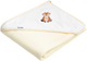 Рушник дитячий Sensillo Frotte з капюшоном з вишивкою оленятка бежевий 100×100 см (5908310389943) - зображення 1