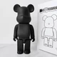 Дизайнерская игрушка Беарбрик 28 см чёрный. Статуэтка Bearbrick 400% Black. Bearbrick - изображение 3