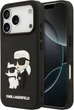 Чохол Karl Lagerfeld Silicone 3D Rubber Karl and Choupette для Apple iPhone 17 Pro Black (KLHCP17L3DRKCNK) - зображення 1