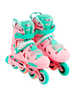 Ролики детские PU колеса с подсветкой переднего колеса размер 34-37 M Skates Розовый - изображение 1